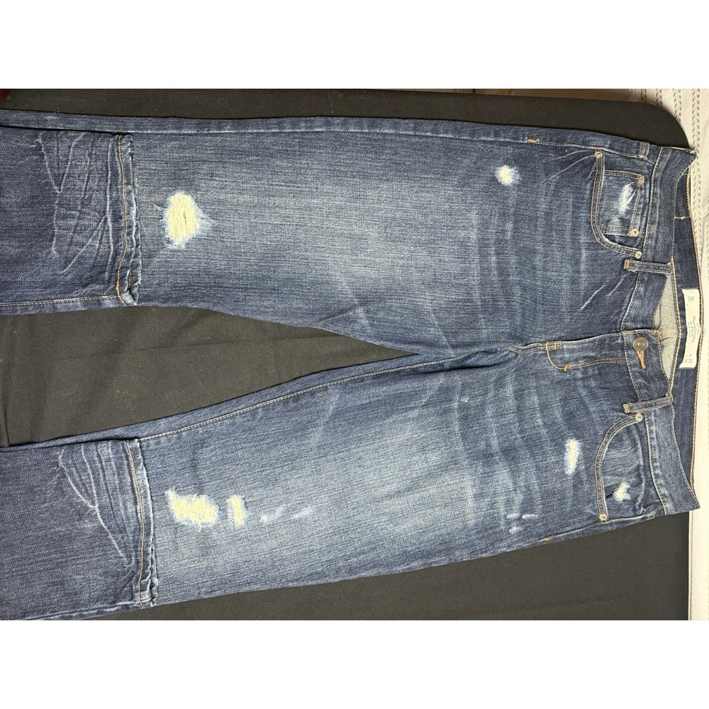 Abercrombie & Fitch Women's Jeans 28x35 Blue Distressed Ripped Denim Extra Long